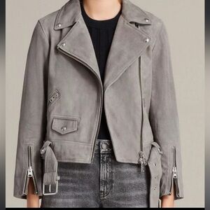 ALL SAINTS SUEDE COLE BIKER JACKET